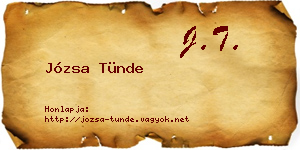 Józsa Tünde névjegykártya